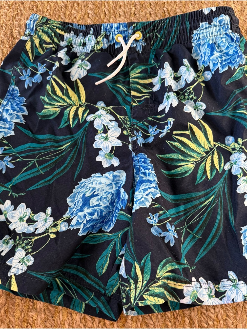Old Navy Boys Tropical Drawstring Swim Trunks Size XXL (18)